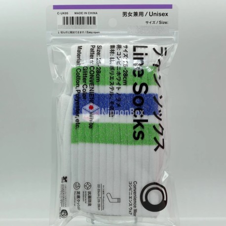 Family Mart Line Socks (small) - Glitter White - 1