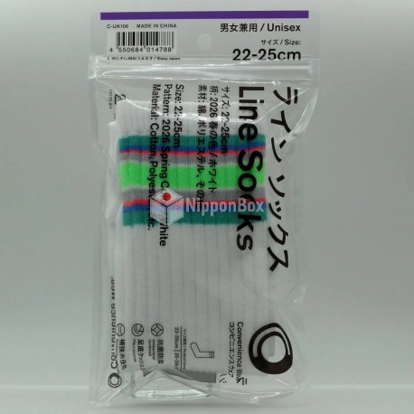 Family Mart Line Socks (small) - Spring Color 2026 White - 1