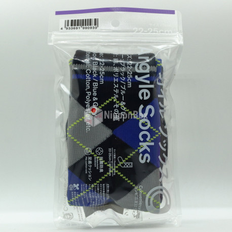 Family Mart Argyle Socks (small) - Black