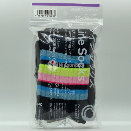 Family Mart Line Socks - Spring Color Black - 1
